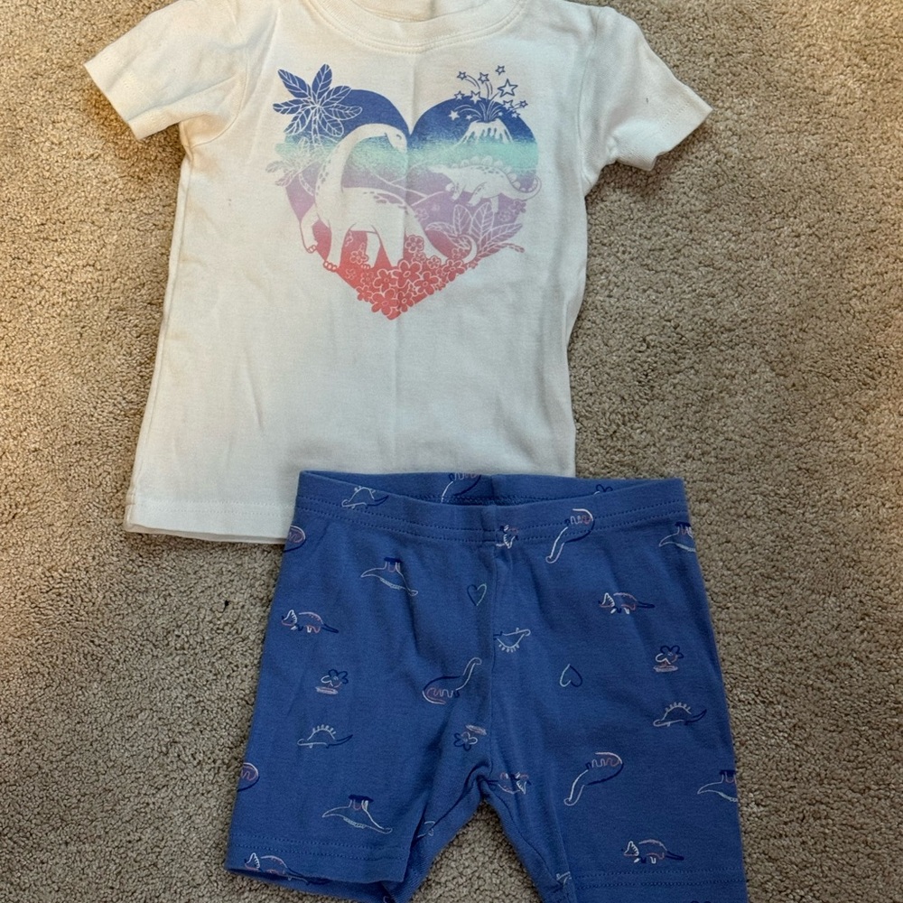 2 / $10 PJs 🤩 Kids Dinosaur T-Shirt and Shorts PJ set